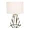 Lalia Home 18&#x22; Transparent Triagonal Brass Table Lamp